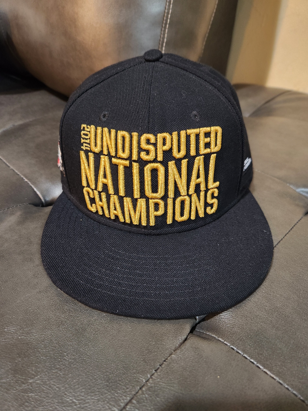 Nike Ohio St Snapback Hat with Gold 'Undisputed National Champions' Embroidery